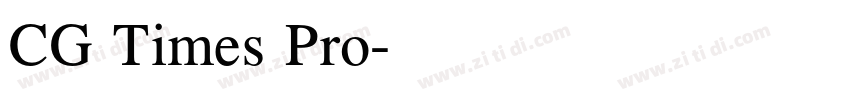 CG Times Pro字体转换